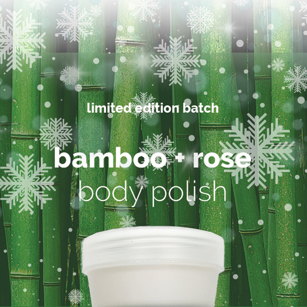 lujo bar Bamboo Rose Body Polish | 100% Natural, Phthalates Free, Cruelty Free