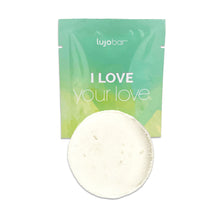 Load image into Gallery viewer, Green Tea + Peach | lujo bar XOXO Shower Steamer | Phthalates Free, Cruelty Free, Vegan
